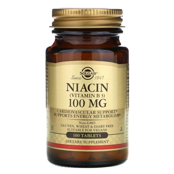 Solgar Niacin Vitamine B3 - Vegan - 100 comprimés