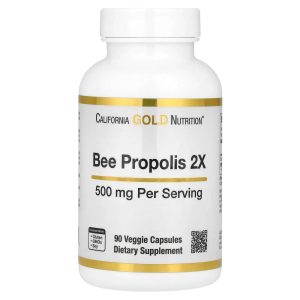 California Gold Nutrition Propolis d'abeille 2X - 90 capsules végétales - 500 mg