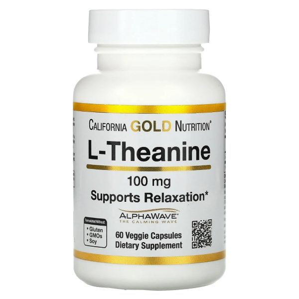 Theanine - 100 Mg /Sans-Gluten / Sans-OGM /- 60 Capsules Végétariennes