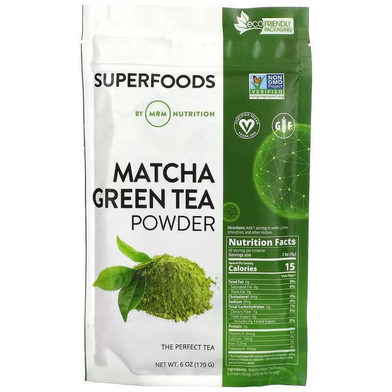 Poudre de Thé Vert Matcha MRM Nutrition – 170 g | Antioxydants Ultrapuissants | Energie Naturelle & Concentration Maximale 💚